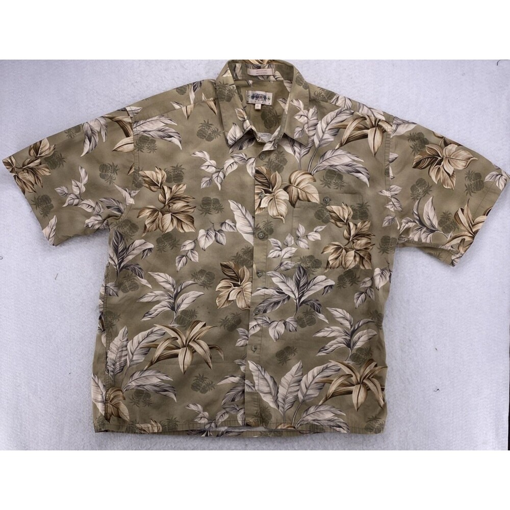 Men's Cambria Moda Hawaiian Shirt XL - Short Sleeve Floral 100% Cotton Aloha